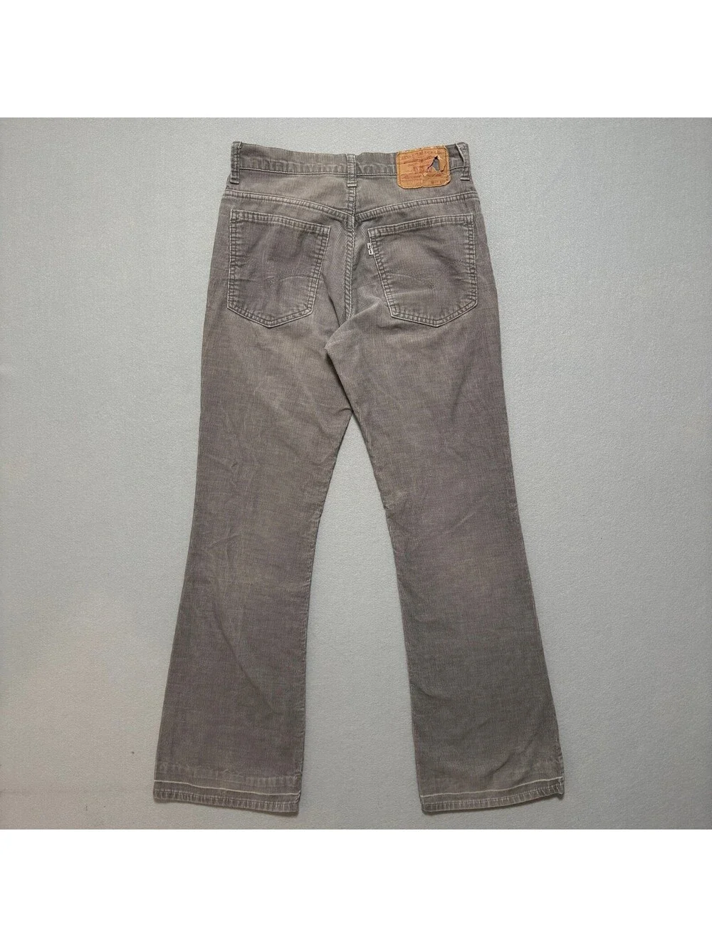VTG 70's Levi's 517 Bootcut Flare Corduroy Pants Men's 28x30 Gray Western Preppy